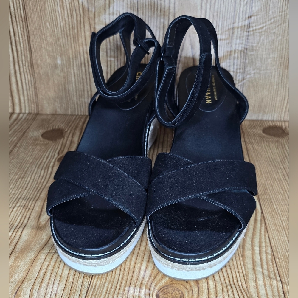 Cole Haan Cloudfeel Espadrille Platform Wedge‎ Sandal Size 9